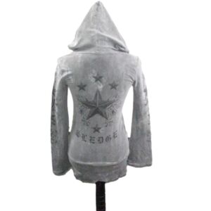 Sledge USA Distressed Gray Graphic Hoodie Size Medium